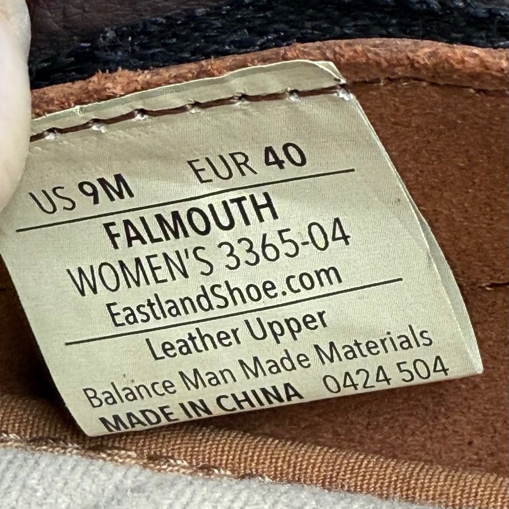 Eastland Falmouth Womens Leather Loafer Brown Camp Mac Boat Shoes Size 9 - Picture 8 of 8